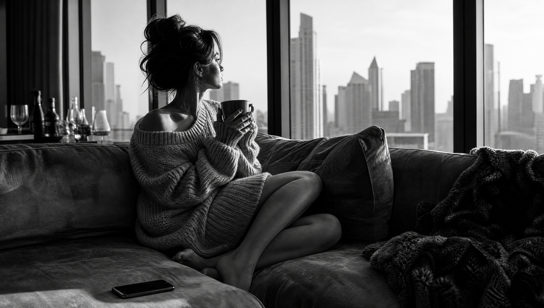 Quiet morning after a party with coffee and a face-down phone - hangxiety explained