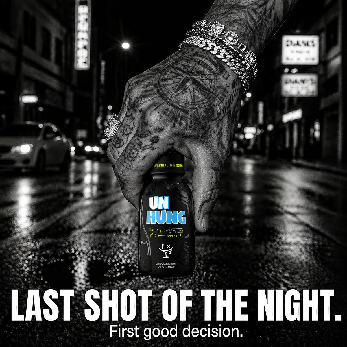 Last shot of the night. First good decision.