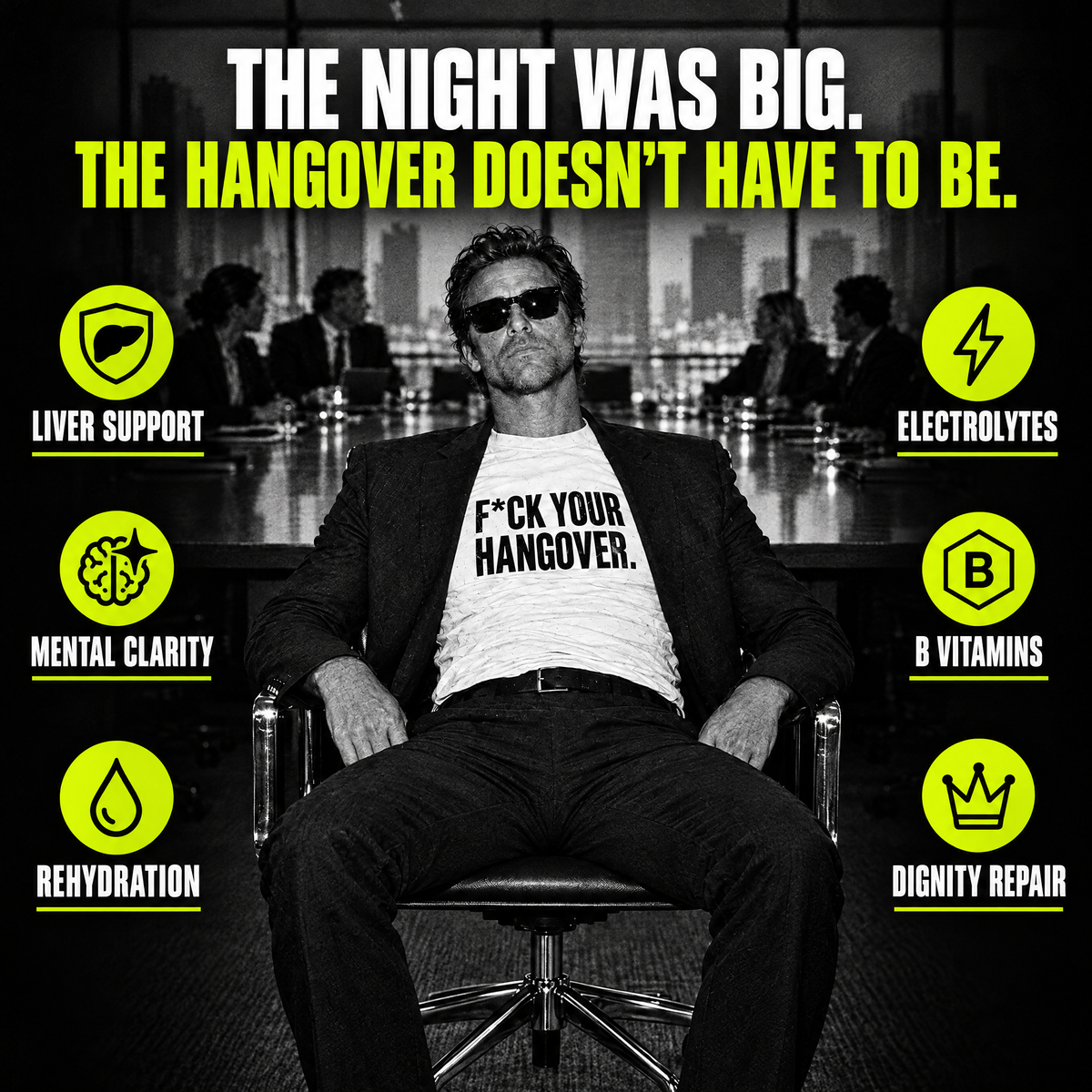 The night was big. The hangover doesn't have to be. UNHUNG benefits