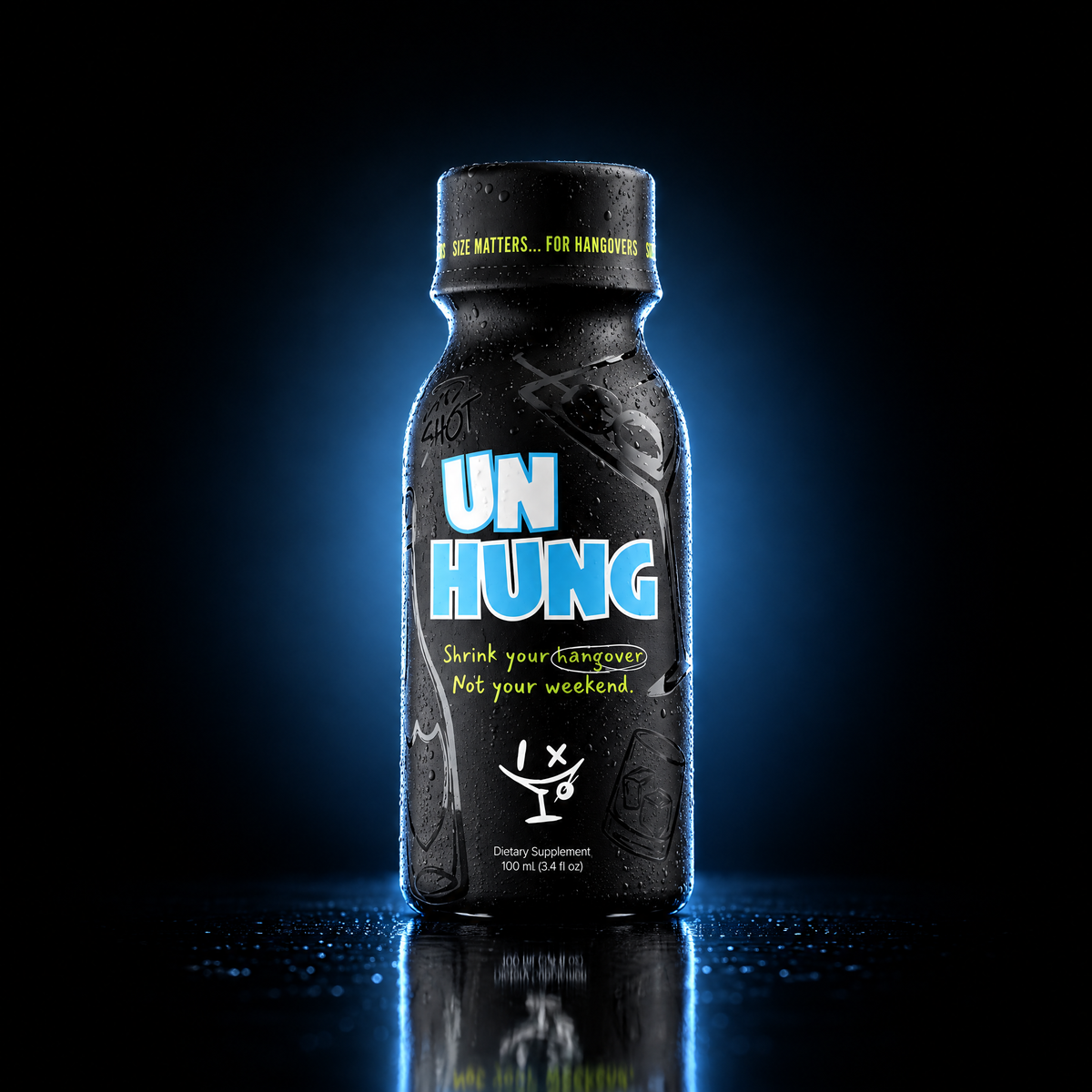 UNHUNG Party Relief Shot bottle